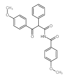 Benzenepropanamide,4-methoxy-N-(4-methoxybenzoyl)-b-oxo-a-phenyl-结构式