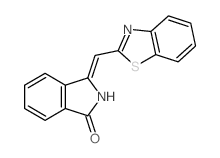 1H-Isoindol-1-one,3-(2-benzothiazolylmethylene)-2,3-dihydro-结构式