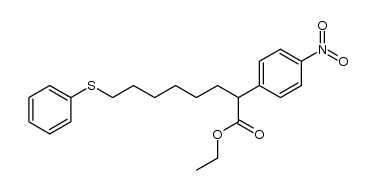 ethyl [2-(4-nitrophenyl)-8-phenylthio]octanoate结构式