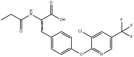 Methyl3-(4-{[3-chloro-5-(trifluoromethyl)pyridin-2-yl]oxy}phenyl)-2-acetamidoprop-2-enoate结构式