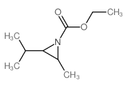 1-Aziridinecarboxylicacid, 2-methyl-3-(1-methylethyl)-, ethyl ester, trans- (9CI) Structure