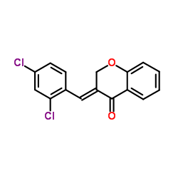 3-[(E)-(2,4-DICHLOROPHENYL)METHYLIDENE]-2,3-DIHYDRO-4H-CHROMEN-4-ONE结构式