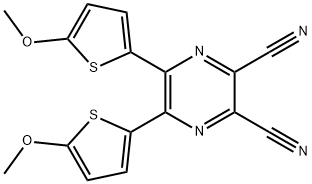 2,3-Pyrazinedicarbonitrile, 5,6-bis(5-methoxy-2-thienyl)- structure