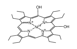 5,10-bis(hydroxymethyl)-2,3,7,8,12,13,17,18-octaethylporphyrinatonickel(II)结构式