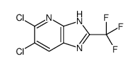 5,6-dichloro-2-(trifluoromethyl)-1H-imidazo[4,5-b]pyridine结构式