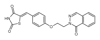 5-[4-[2-[1-oxo-1,2-dihydro-phthalazin-2-yl]ethoxy]phenyl methylene]thiazolidin-2,4-dione结构式