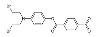 4-[Bis(2-bromoethyl)amino]phenyl=4-nitrobenzoate structure