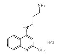 4-(3-氨基-1-丙基)氨基-2-甲基喹啉盐酸盐结构式