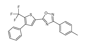 5-4-苯基-5-(三氟甲基)-2-噻吩-3-(对甲苯)-1,2,4-噁二唑结构式