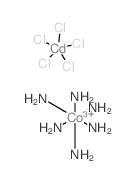 hexaamminecobalt(3+) pentachlorocadmate(3-), monohydrate Structure