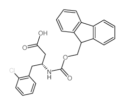 Fmoc-(R)-3-Amino-4-(2-chlorophenyl)-butyric acid structure