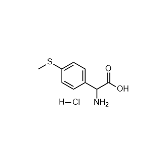 2-氨基-2-(4-(甲硫基)苯基)乙酸盐酸盐结构式