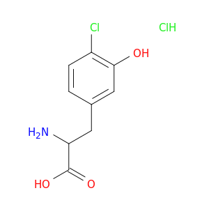 2-Amino-3-(4-chloro-3-hydroxyphenyl)propanoic acid hydrochloride Structure