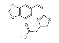 2-[2-[(E)-2-(1,3-benzodioxol-5-yl)ethenyl]-1,3-thiazol-4-yl]acetic acid结构式