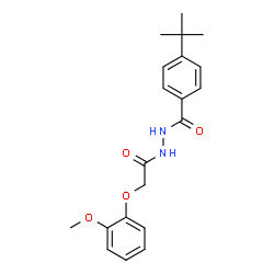 4-tert-butyl-N'-[(2-methoxyphenoxy)acetyl]benzohydrazide Structure