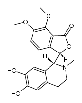 (S)-3-((R)-6,7-dihydroxy-2-methyl-1,2,3,4-tetrahydro-isoquinolin-1-yl)-6,7-dimethoxy-3H-isobenzofuran-1-one结构式