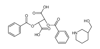 Butanedioic acid, 2,3-bis(benzoyloxy)-, (2R,3R)-(3S)-compd. with 3-piperidineMethanol (1:1) Structure