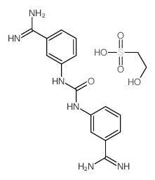 N,N-Bis(3-(aminoiminomethyl)phenyl)-benzenecarboximidamide diesthionate structure