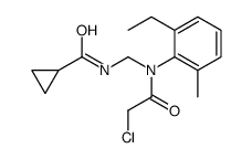 N-[(N-(2-chloroacetyl)-2-ethyl-6-methylanilino)methyl]cyclopropanecarboxamide结构式