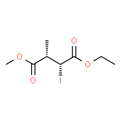 Butanedioic acid, 2-iodo-3-methyl-, 1-ethyl 4-methyl ester, (2R,3S)-rel- (9CI)结构式