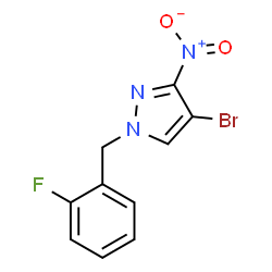 4-BROMO-1-(2-FLUORO-BENZYL)-3-NITRO-1H-PYRAZOLE结构式