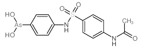 [4-[(4-acetamidophenyl)sulfonylamino]phenyl]arsonous acid结构式