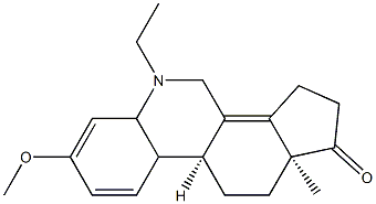 6-Ethyl-3-methoxy-6-azaestra-1,3,5(10),8(14)-tetren-17-one结构式