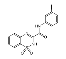 1,1-dioxo-1,2(4)-dihydro-1λ6-benzo[1,2,4]thiadiazine-3-carboxylic acid 3-methyl-anilide结构式