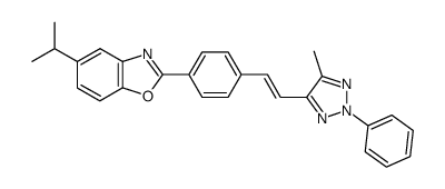 5-isopropyl-2-{4-[2-(5-methyl-2-phenyl-2H-[1,2,3]triazol-4-yl)-vinyl]-phenyl}-benzooxazole结构式