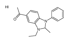 1-(3-ethyl-2-methyl-1-phenyl-1,2-dihydrobenzimidazol-1-ium-5-yl)ethanone,iodide Structure