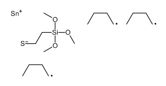 trimethoxy(2-tributylstannylsulfanylethyl)silane结构式