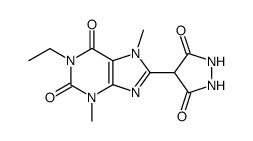 8-(3,5-dioxo-pyrazolidin-4-yl)-1-ethyl-3,7-dimethyl-3,7-dihydro-purine-2,6-dione Structure