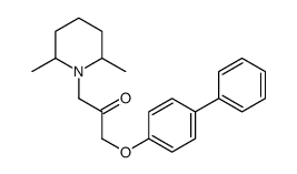 1-(2,6-dimethylpiperidin-1-yl)-3-(4-phenylphenoxy)propan-2-one Structure