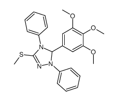 3-methylsulfanyl-1,4-diphenyl-5-(3,4,5-trimethoxy-phenyl)-4,5-dihydro-1H-[1,2,4]triazole Structure