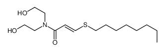 N,N-bis(2-hydroxyethyl)-3-octylsulfanylprop-2-enamide结构式