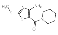 Methanone,[4-amino-2-(methylthio)-5-thiazolyl]-1-piperidinyl-结构式