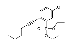 4-chloro-2-diethoxyphosphoryl-1-hex-1-ynylbenzene结构式