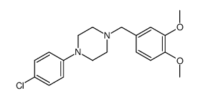 1-(3,4-Dimethoxybenzyl)-4-(4-chlorophenyl)piperazine Structure