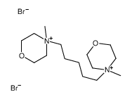 4,4'-(1,5-Pentanediyl)bis(4-methylmorpholin-4-ium) dibromide结构式