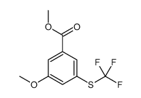 methyl 3-methoxy-5-(trifluoromethylsulfanyl)benzoate结构式