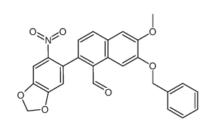 7-benzyloxy-6-methoxy-2-(4,5-methylenedioxy-2-nitrophenyl)-1-naphthaldehyde Structure