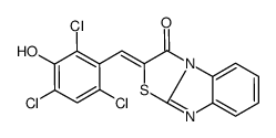 (2Z)-2-[(2,4,6-trichloro-3-hydroxyphenyl)methylidene]-[1,3]thiazolo[3,2-a]benzimidazol-1-one Structure