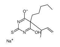 5-(1-Methyl-2-propenyl)-5-pentyl-2-sodiothio-4,6(1H,5H)-pyrimidinedione Structure