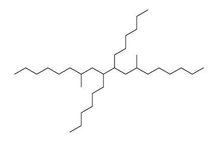 9,10-dihexyl-7,12-dimethyl-octadecane结构式