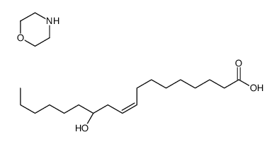 (R)-12-hydroxyoleic acid, compound with morpholine (1:1)结构式