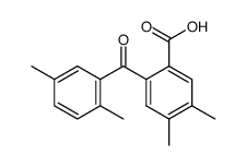 2-(2,5-dimethyl-benzoyl)-4,5-dimethyl-benzoic acid结构式