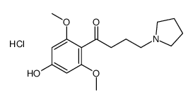 1-(4-hydroxy-2,6-dimethoxyphenyl)-4-pyrrolidin-1-ylbutan-1-one,hydrochloride结构式