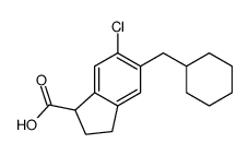 6-chloro-5-(cyclohexylmethyl)-2,3-dihydro-1H-indene-1-carboxylic acid结构式