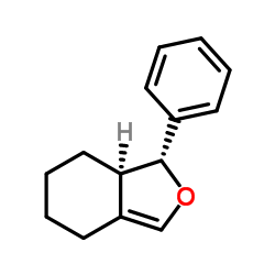 Isobenzofuran, 1,4,5,6,7,7a-hexahydro-1-phenyl-, (1R,7aR)-rel- (9CI) Structure