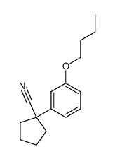 1-(3-butoxyphenyl)cyclopentane-1-carbonitrile Structure